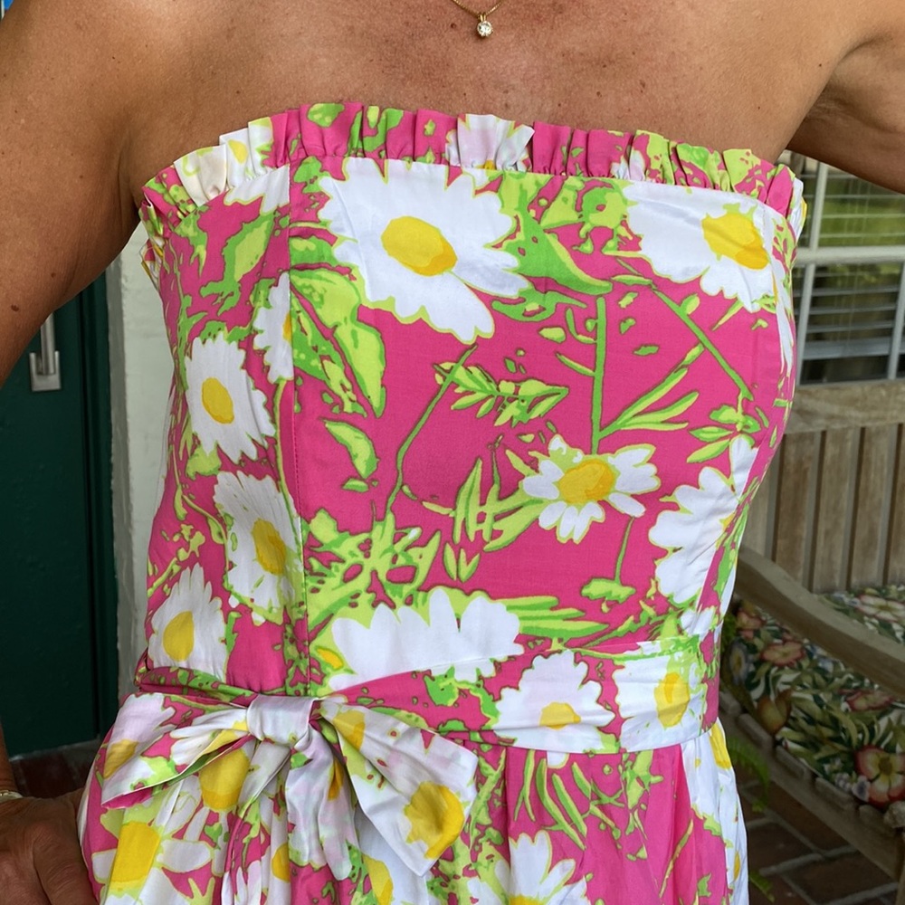 Lilly Pulitzer Strapless dress-size-10 - Picture 4 of 8
